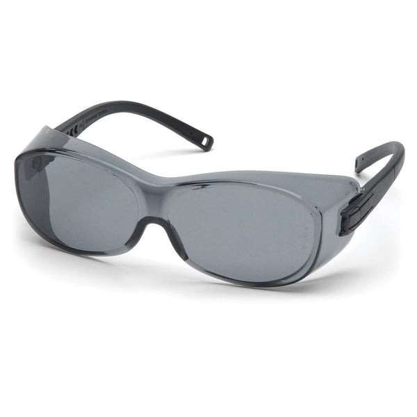 Pyramex Ots Over The Spectacle Safety Glasses Gray Lens With Black Asa Safety Supply 