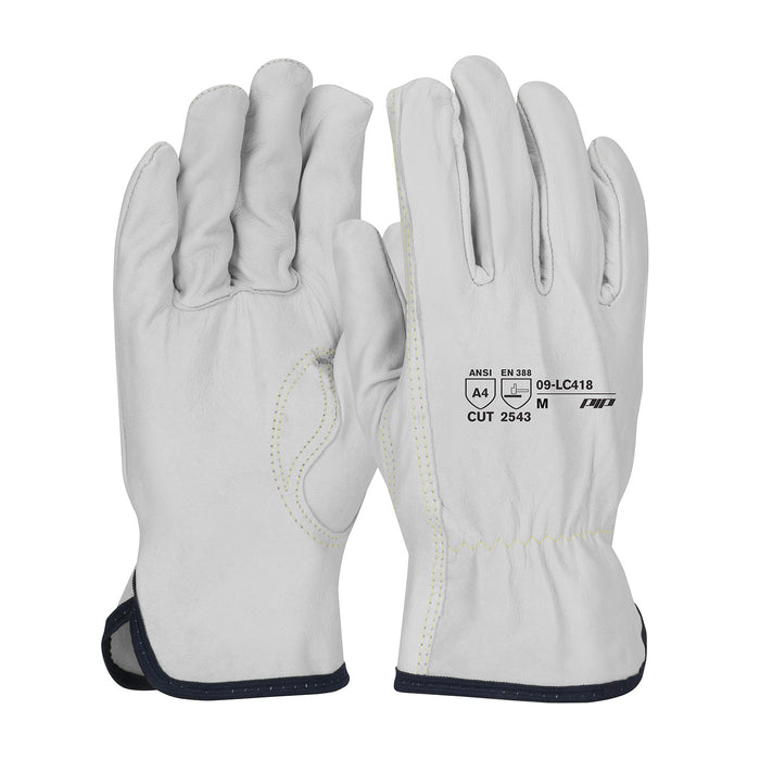 PIP Premium Grade Top Grain Goatskin Leather Drivers Glove with Aramid Blended Lining - Keystone Thumb (12 Pairs)