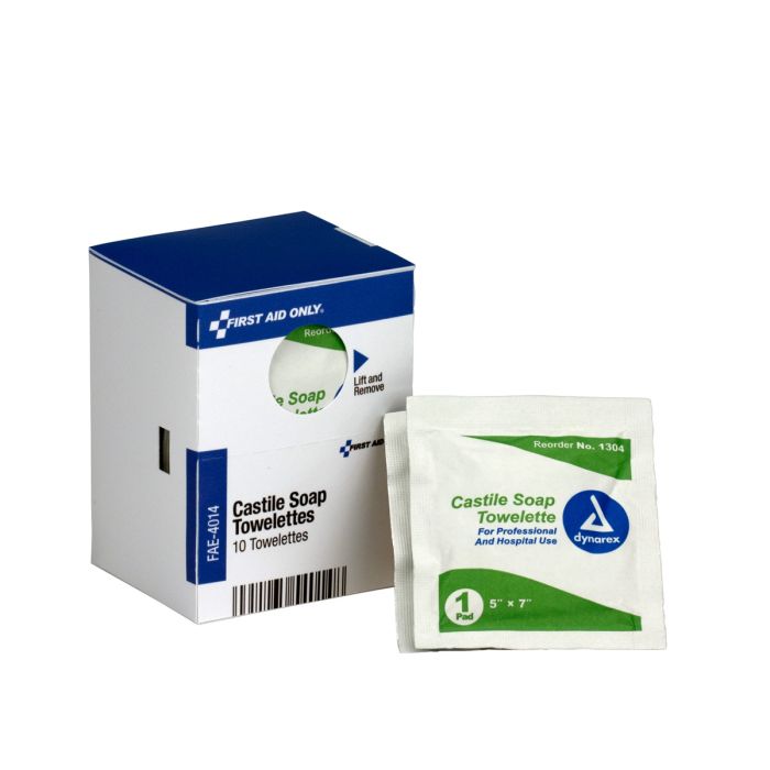 SmartCompliance Refill Castile Soap Wipes, 10 Per Box