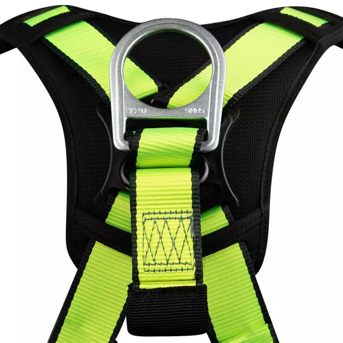 PRO Construction Harness: 3 D-rings, Dorsal Link, Mating Buckle Chest, Tongue Buckle Legs