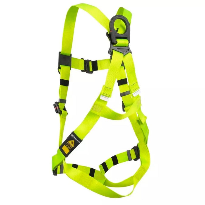 Arc Flash Full Body Harness: 1 D-Ring, Mating Buckle Torso, Quick-Connect Chest/Legs - SW77225-UT3QC - BHP Safety Products