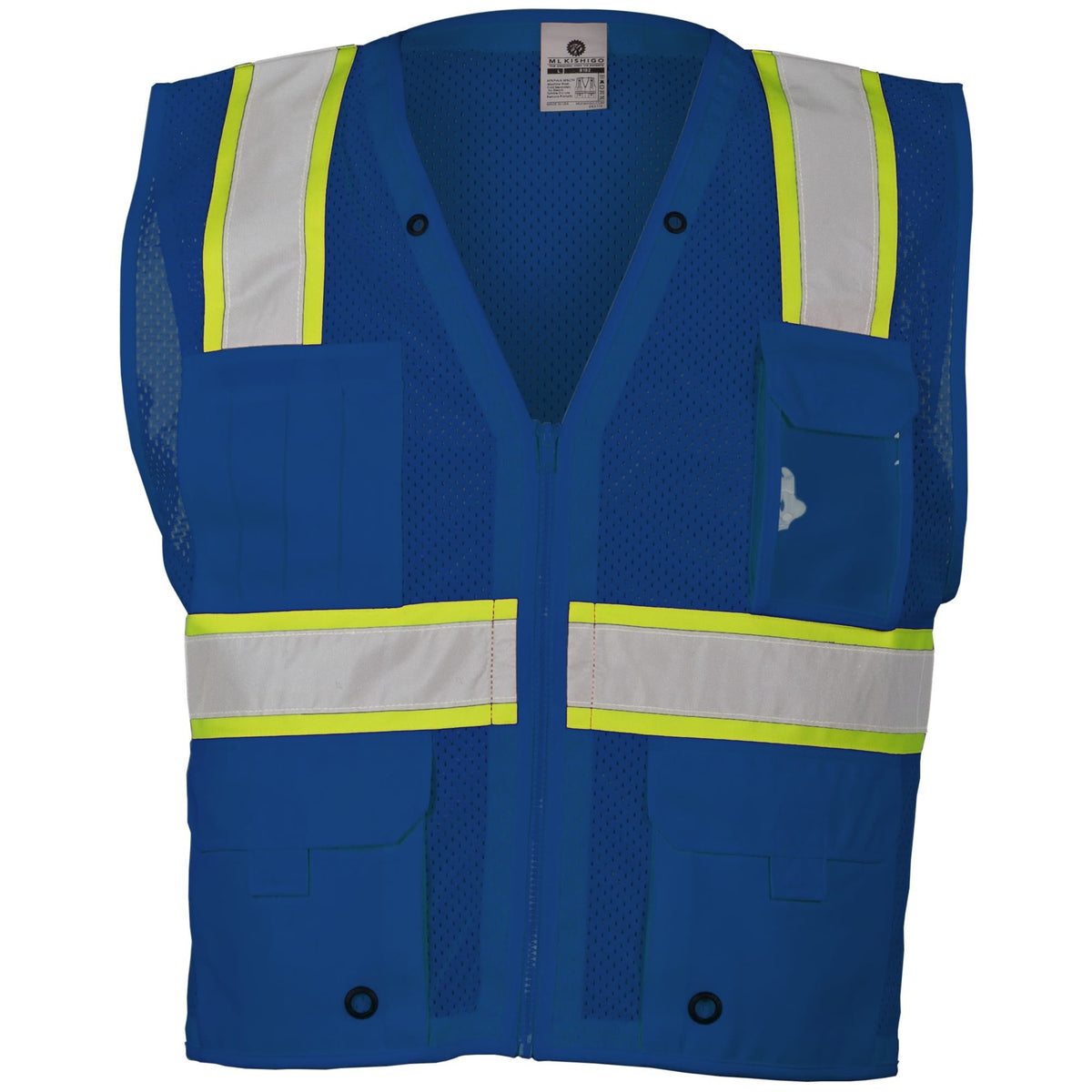 Kishigo B102 Enhanced Visibility Multi Pocket Mesh Vest - Blue — ASA ...