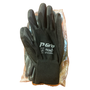 P-Grip Polyurethane Coated Glove, Gray/Gray, 12/pair